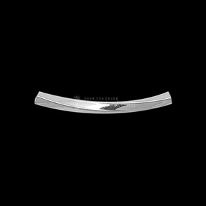 ECO 은 사각꽈배기형 민자 곡선 튜브비즈 장식 (2.0T x 25 mm)