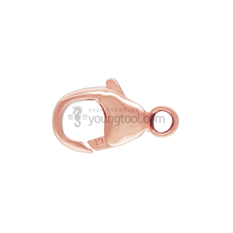 14K 핑크 골드필드 개고리 ㅇ링 장식 (11.5 mm)
