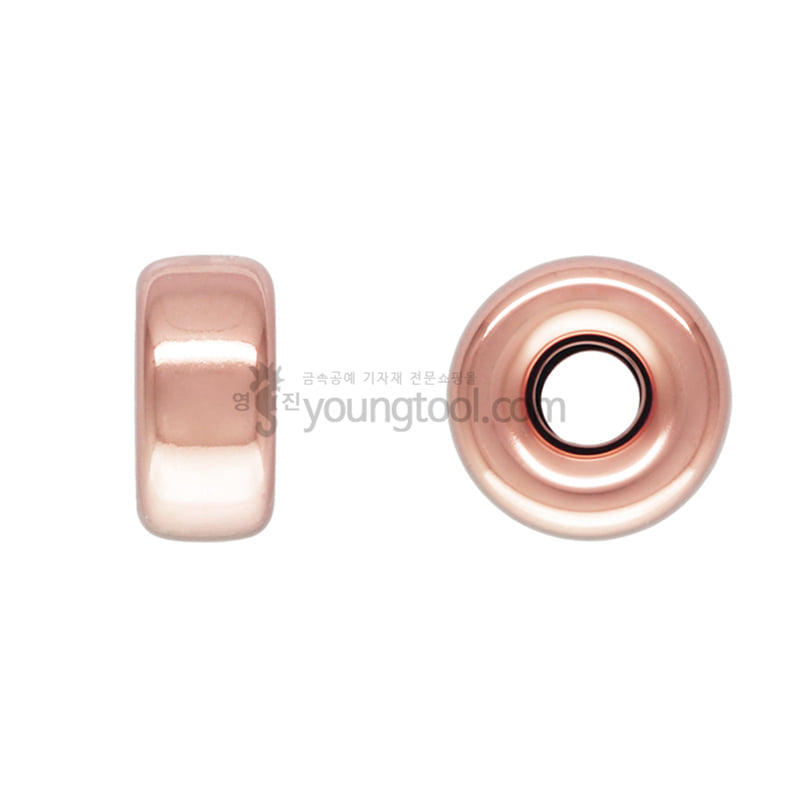 14K 핑크 골드필드 민자 론델 장식 (3.2 x 1.6 mm)