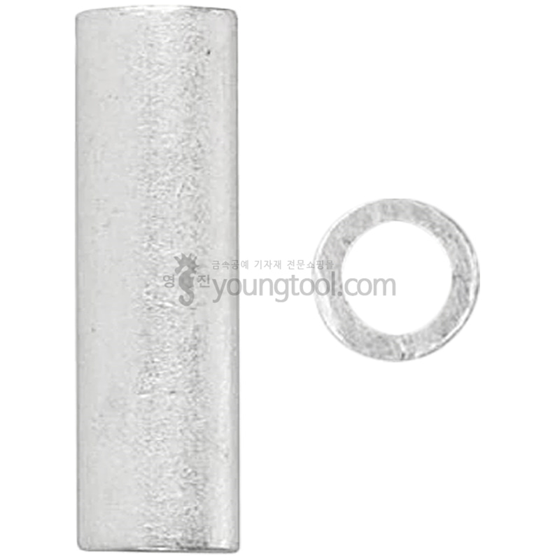Beadalon 황동 아티스틱 와이어 전용 튜브 클림프 비즈 장식 (10.0 x 3.7 mm/Silver색 도금)