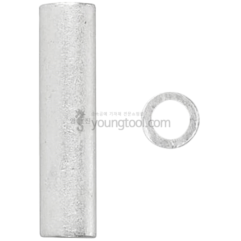 Beadalon 황동 아티스틱 와이어 전용 튜브 클림프 비즈 장식 (10.0 x 3.0 mm/Silver색 도금)