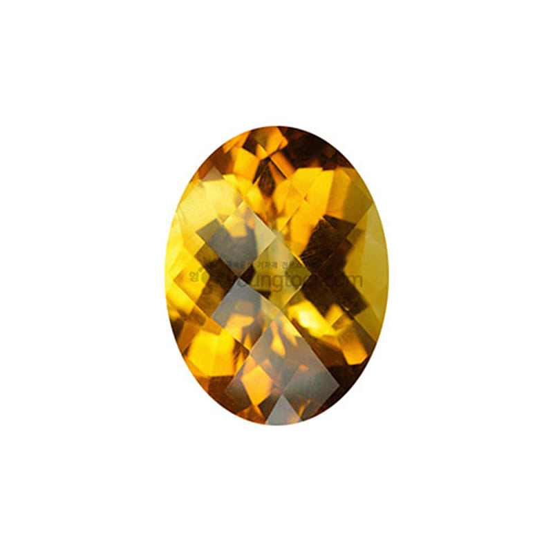 Ex-S 시츄린 (Faceted Citrine/Oval Checkerboard)