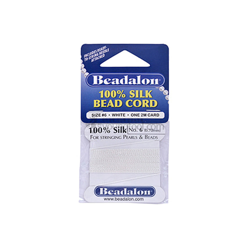Beadalon Silk Thread 실크사 (2M/White)