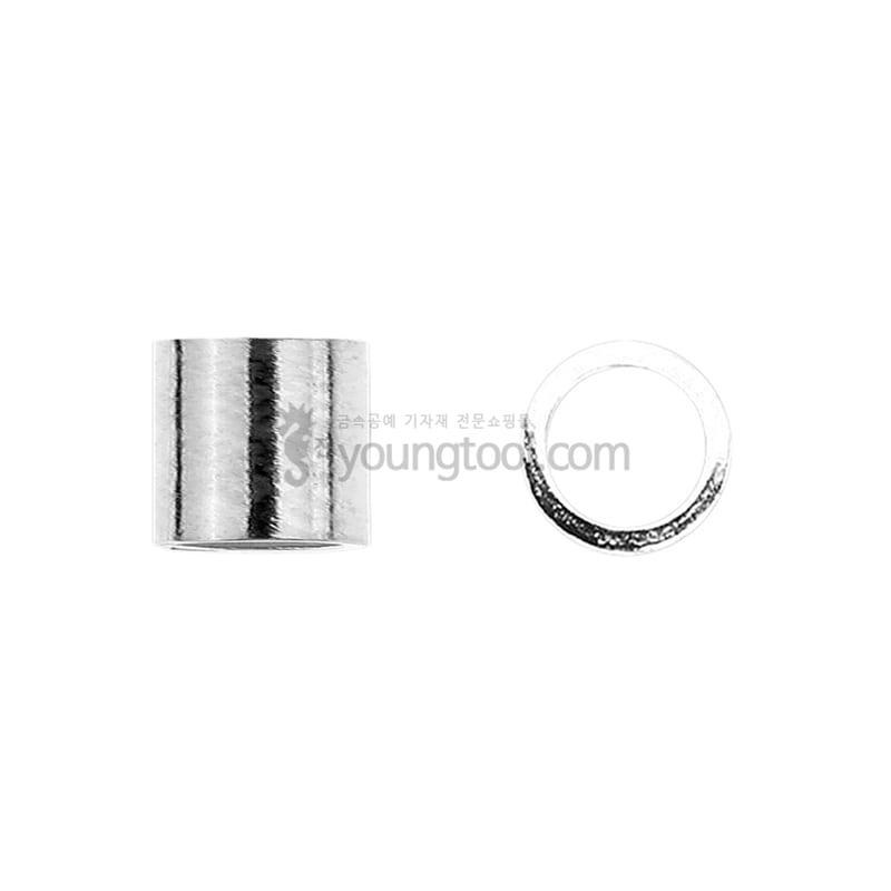 Beadalon 황동 튜브 클림프 비즈 #1 장식 (1.2 x 1.3 mm/Silver색 도금)