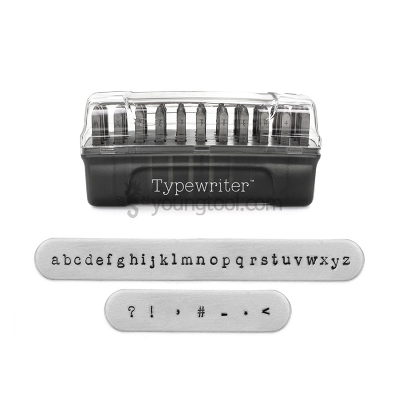 ImpressArt 시그니처 메탈도장 세트 (Typewriter/소문자/3 mm)