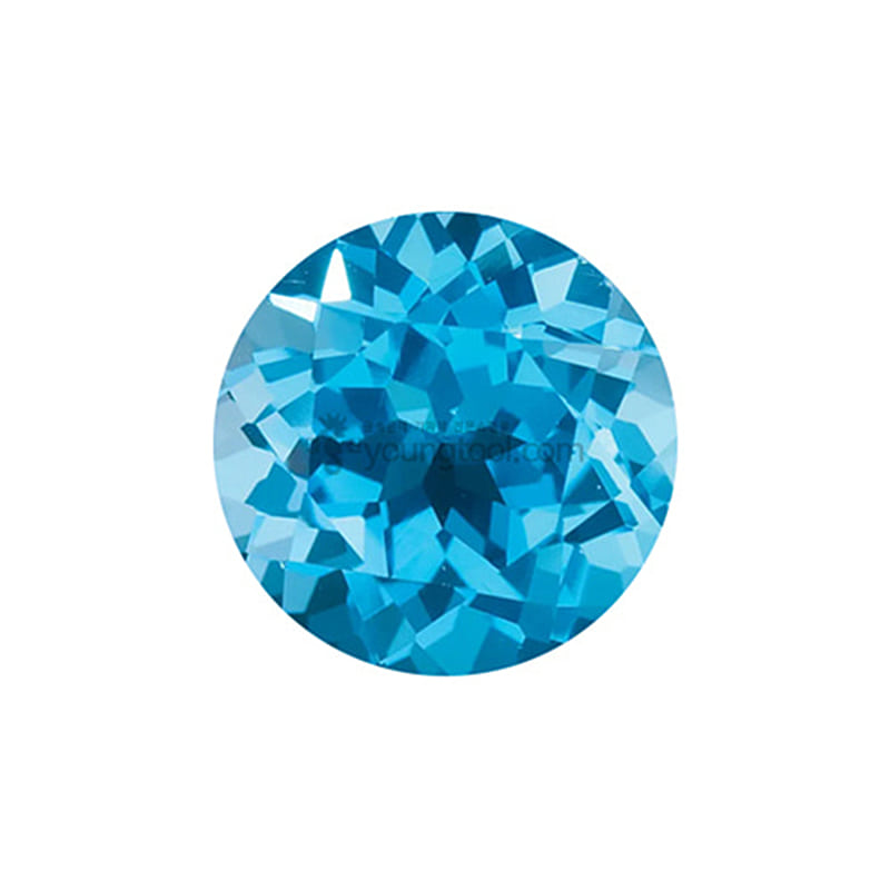 AAA+ 스위스블루 토파즈 (Faceted Swiss Blue Topaz/Round)