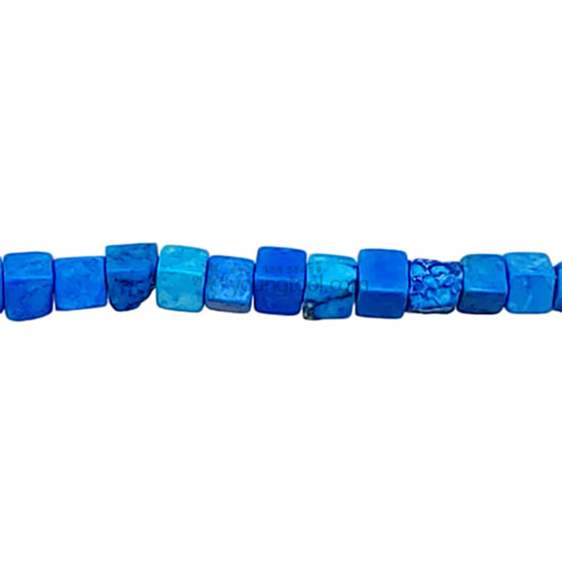 AAA 블루 아게이트 (큐브 시드 비즈/2 mm)