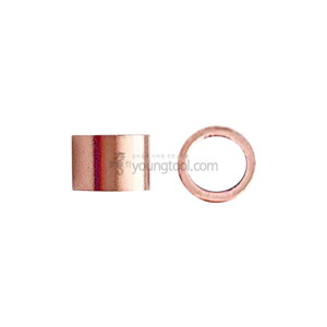 14K 핑크 골드필드 튜브 클림프 비즈 장식 (1.0 x 2.0 mm)