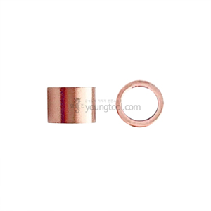 14K 핑크 골드필드 튜브 클림프 비즈 장식 (1.0 x 1.6 mm)