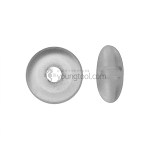 Beadalon 실리콘 타원형 비드 범퍼 장식 (1.5 mm/Silver)