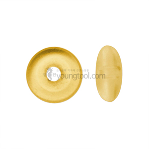 Beadalon 실리콘 타원형 비드 범퍼 장식 (1.5 mm/Gold)