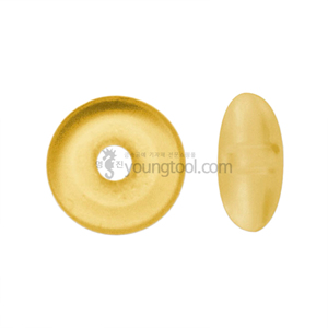 Beadalon 실리콘 타원형 비드 범퍼 장식 (2.0 mm/Gold)