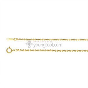14K 옐로우 골드필드 목걸이 체인 (비드/1.2 mm/길이 : 50 cm)