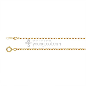 14K 옐로우 골드필드 목걸이 체인 (케이블/1.2 mm/길이 : 41 cm)