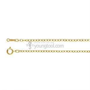 14K 옐로우 골드필드 목걸이 체인 (케이블/1.7 mm/길이 : 45 cm)