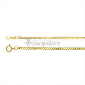 14K 옐로우 골드필드 목걸이 체인 (커브/2.0 mm/길이 : 50 cm)