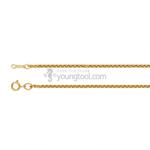 14K 옐로우 골드필드 목걸이 체인 (위트/1.5 mm/길이 : 45 cm)