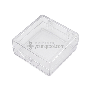 투명 플라스틱 젬스톤 박스 (35 x 35 mm)