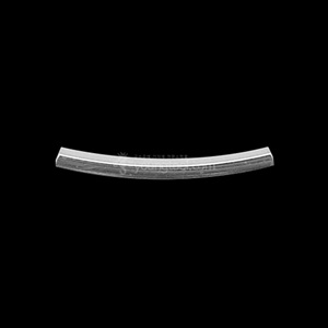 ECO 은 사각형 민자 곡선 튜브비즈 장식 (2.0T x 25 mm)