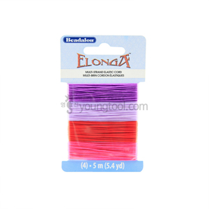 Beadalon Elonga Stretch Cord 우레탄줄 (5M/Lilac, Purple, Red, Pink 4색)