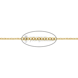 14K 옐로우 골드필드 체인 (케이블/1.2 mm/길이 : 25 ft (약 7.5 M))