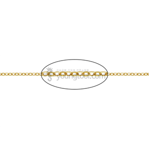 14K 옐로우 골드필드 체인 (플랫 케이블/1.4 mm/길이 : 25 ft (약 7.5 M))