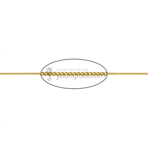 14K 옐로우 골드필드 체인 (커브/1.0 mm/길이 : 25 ft (약 7.5 M))