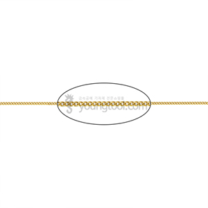 14K 옐로우 골드필드 체인 (커브/0.85 mm/길이 : 25 ft (약 7.5 M))