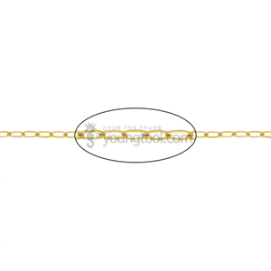 14K 옐로우 골드필드 체인 (드로운 케이블/1.75 mm/길이 : 25 ft (약 7.5 M))