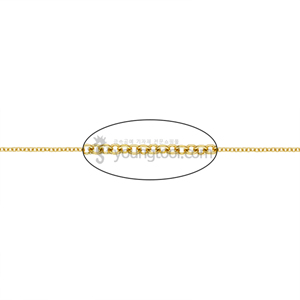 14K 옐로우 골드필드 체인 (플랫 케이블/1.1 mm/길이 : 200 ft (약 60 M))