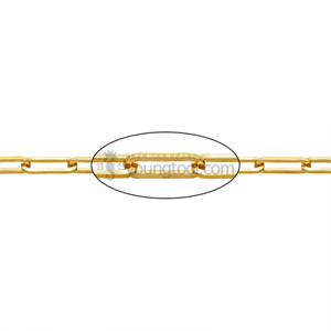 14K 옐로우 골드필드 체인 (플랫 클립/3.9 mm/길이 : 10 ft(약 3 M))