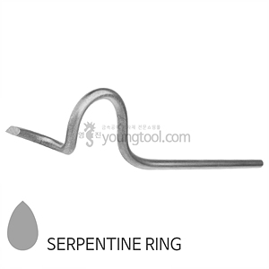 Carbon Steel 반지 내부 조각정 (SERPENTINE RING)
