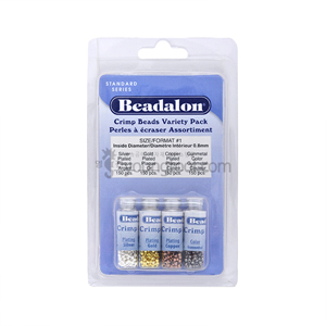 Beadalon 황동 클림프 비즈 #1 장식 (2.0 mm/4색 도금 세트)