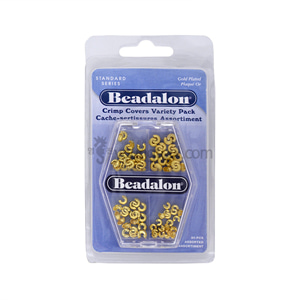 Beadalon 황동 클림프 커버 장식 (4종 세트/Gold색 도금)