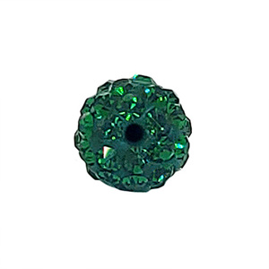 초록색 크리스탈 점토 볼 (6.0 mm/반구멍)