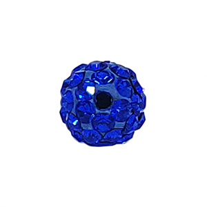 파랑색 크리스탈 점토 볼 (5.0 mm/반구멍)