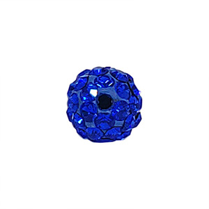 파랑색 크리스탈 점토 볼 (4.0 mm/반구멍)