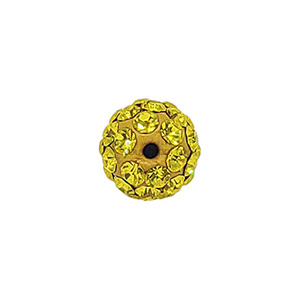 노랑색 크리스탈 점토 볼 (3.0 mm/반구멍)