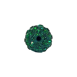 초록색 크리스탈 점토 볼 (4.0 mm/반구멍)