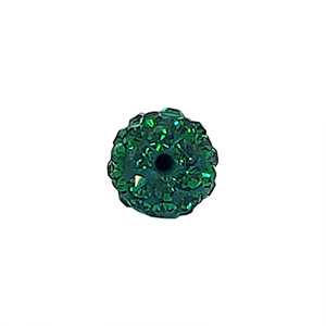 초록색 크리스탈 점토 볼 (3.0 mm/반구멍)
